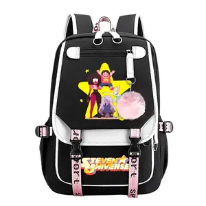 Steven Universe Trendy Youth Backpack for Boys & Girls, Large Capacity Anime Aesthetic Laptop Backpack for Teens, Breathable Adjustable Straps, Aesthetic Must-Have Gift | 11.4''×18.1''