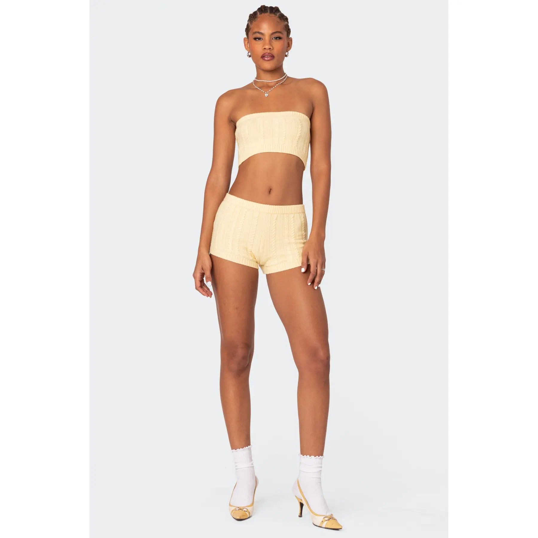 Raegan Cable Knit Shorts