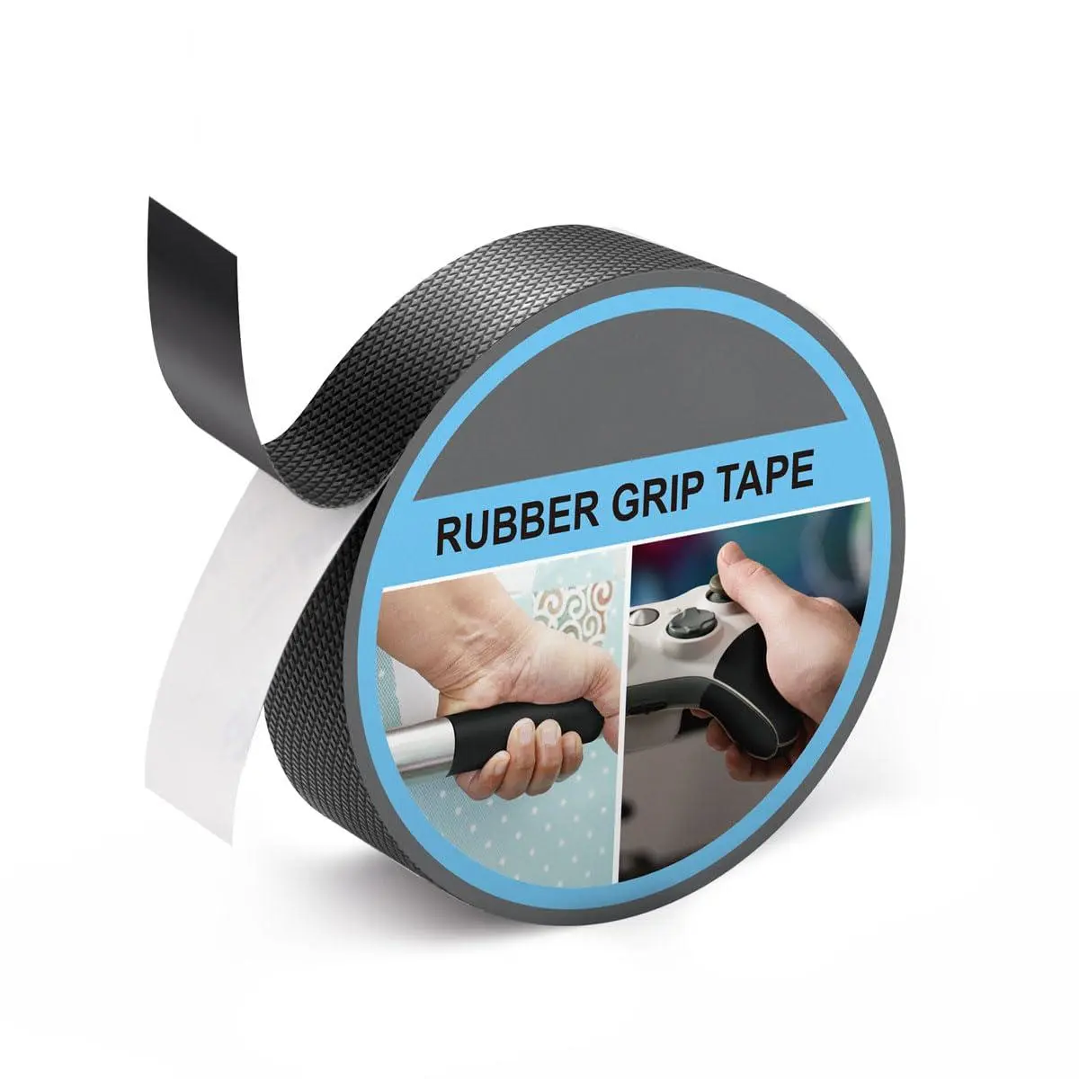 Rubber Grip Tape  Ultra-thin Strong Adhesive Anti-slip Waterproof Heat Resistant Wear-resistant Cushion Pad Making Handles Or Contact Surfaces Safer With And Comfort (black 1in X 10ft)