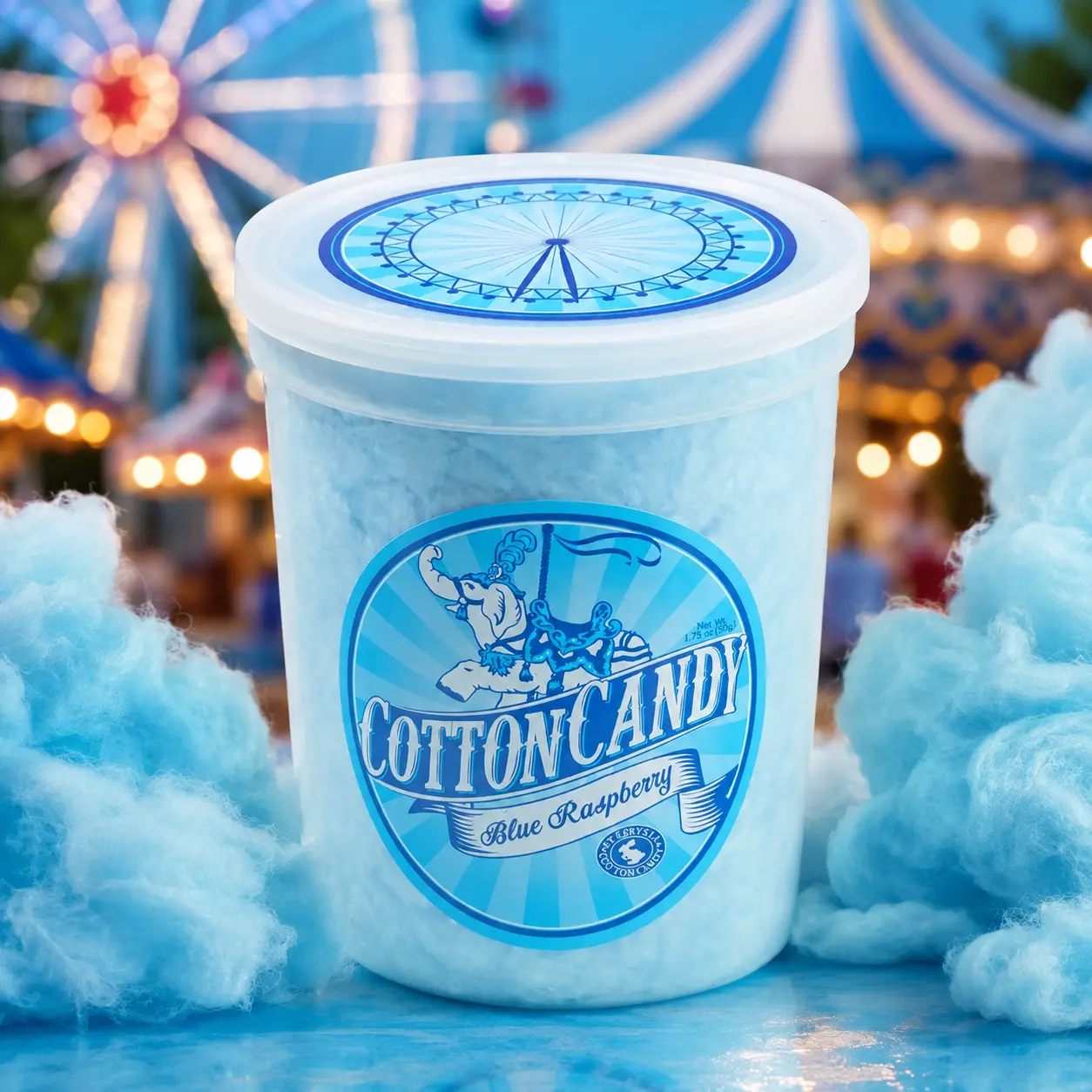 Blue Raspberry Sweet    Fluffy Flavored Cotton Candy   - Bring the Fair Home 