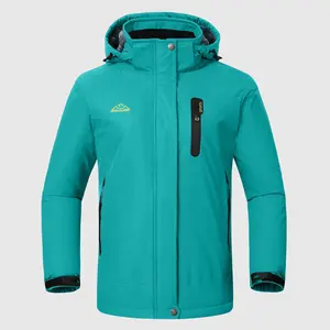 YSENTO Women's Mountain Waterproof Ski Snow Jacket Detachable Hood Fleece Lined Warm Winter Windproof Rain Windbreaker Walking Coat  Sports Jacket Outdoor Adventure