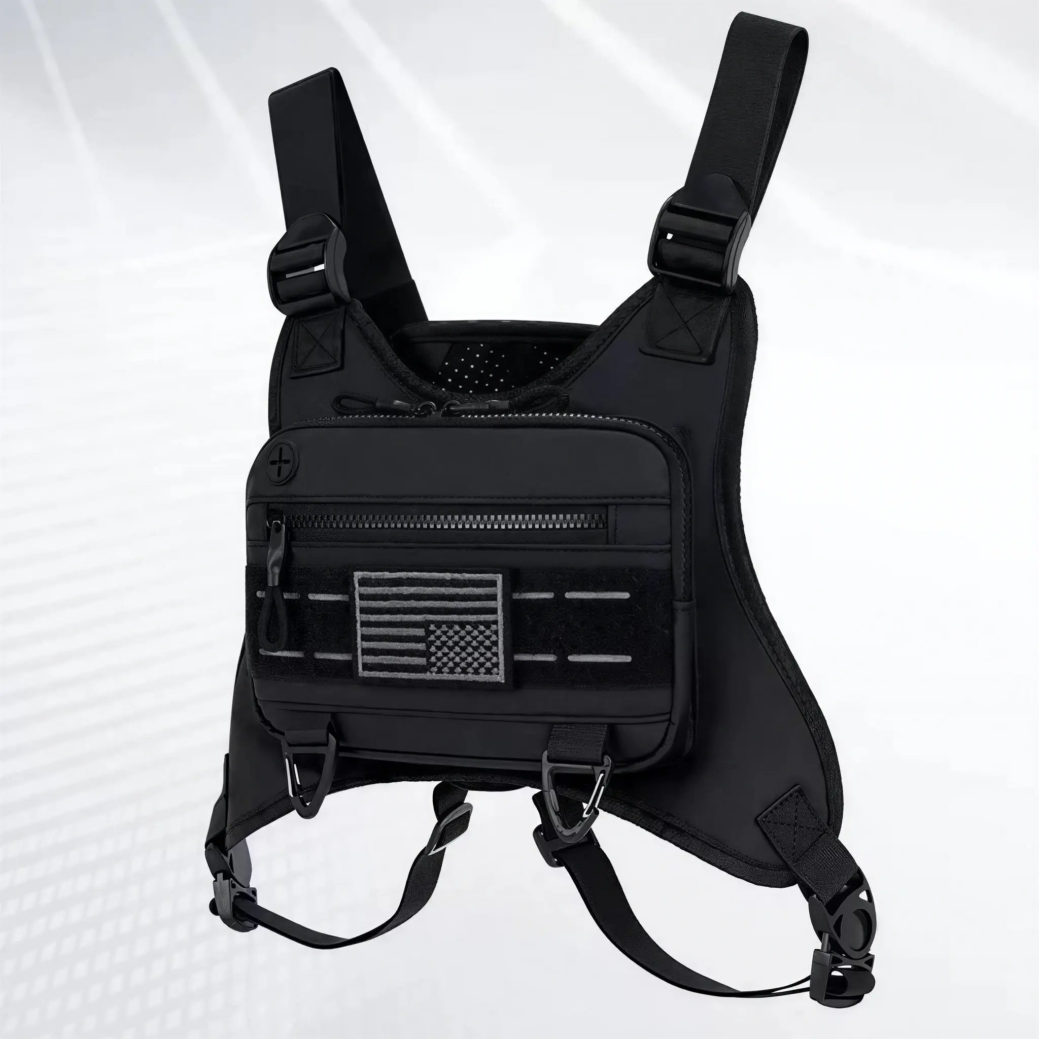 Sport Crossbody Chest Bag, Lightweight EDC Sling Pack for Men & Women, Water-Resistant Front Carry Bag for Running, Gym, Hiking, Cycling & Travel