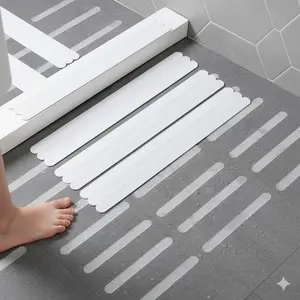 PEVA Waterproof Anti-Slip Bath Mat, Self-Adhesive No-Tool Installation, Durable Safety Grip Floor Sticker for Shower Tub, Removable Shower Floor Protector
