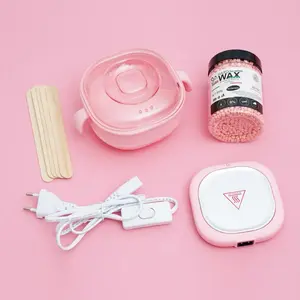 Waxing Kit | Cosmetic Hair Removal Wax | 400ML Fast-Heating Warmer | Includes 30 Beads + 4 Tools | Painless for Face & Body | Home Use Cream