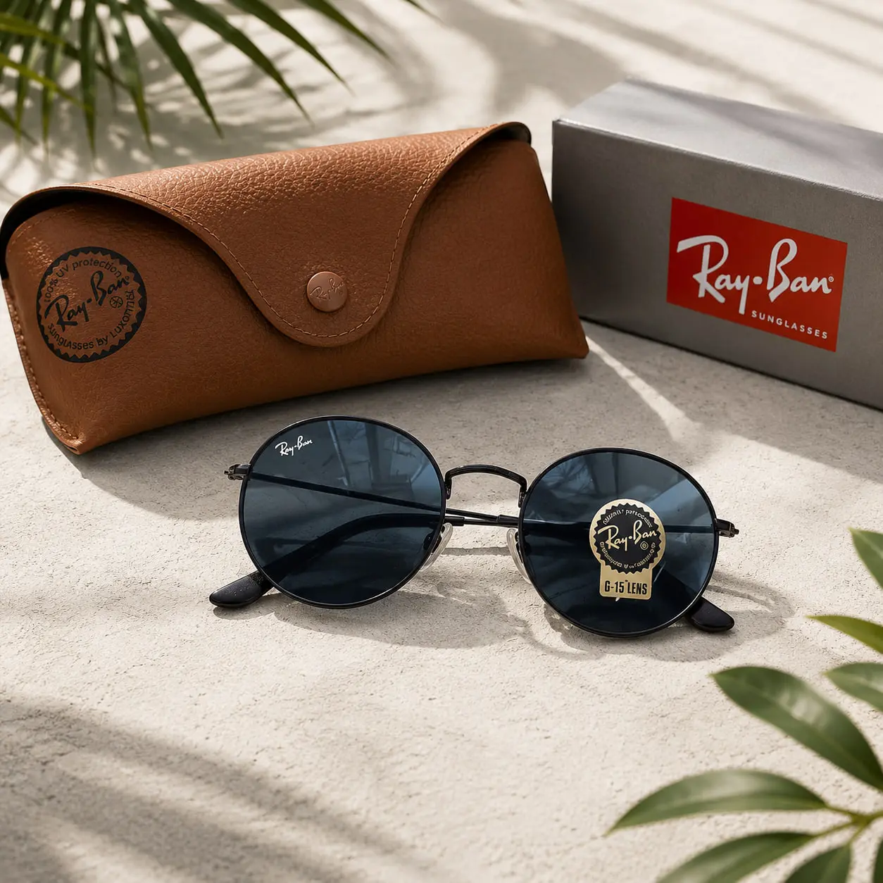 Ray-Ban Wayfarer Sunglasses for Men & Women – Black Glossy Frame