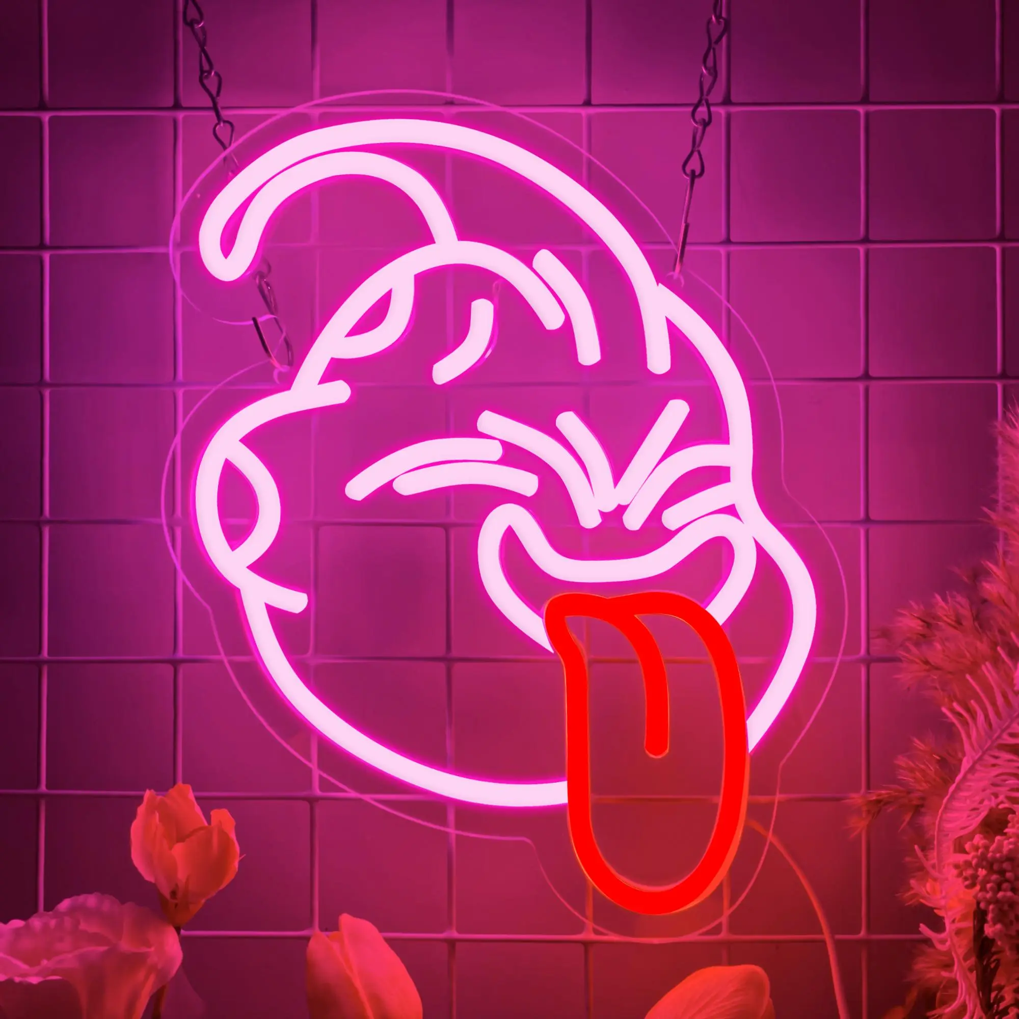 Anime Design Neon Sign, USB Powered Neon Light, Novelty LED Sign, Cool Lights, Birthday Gift for Gamer, Home Decor for Living Room Bedroom, Decorative Neon Light, Neon Lamps, Indoor Decorative Light, Illuminated Sign Light