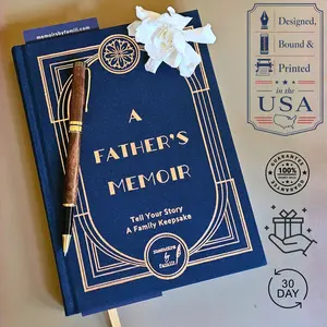 A Father's Memoir: Dad's Life Story Memoir Book - Linen Hardcover with 110 Questions for Dads & Grandpas - Perfect Gift for Birthdays, Christmas, or Father's Day - Tell Your Story