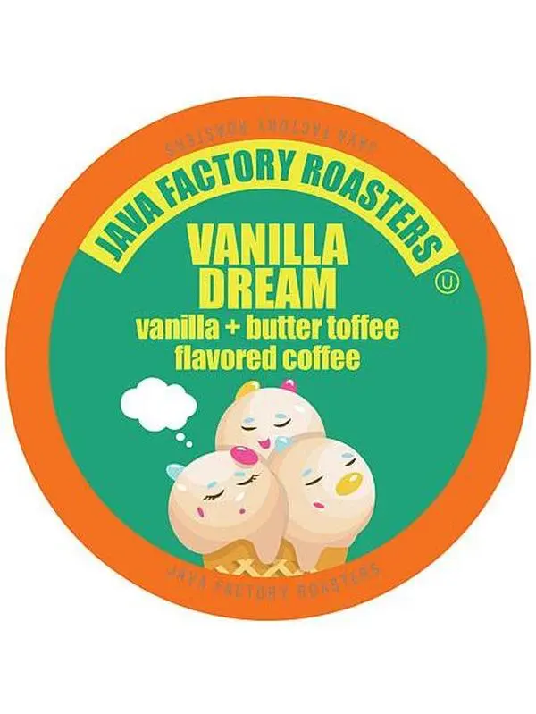 Two Rivers Coffee Java Factory Single Cup Coffee Pods Vanilla Dream 80-Count