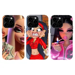 Y2K Bratz Aesthetic Themed Phone Case Premium Matte Texture, Protection, Shockproof, Anti-Drop, Anti-Fingerprint For IPhone 17-12, Pro Max, Pro Plus, and Samsung S25-22 Protection Safety