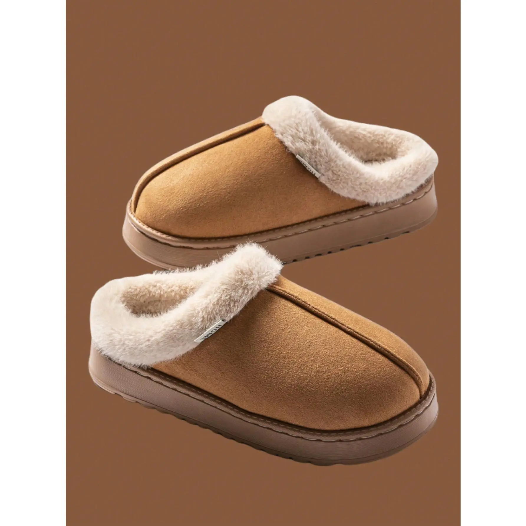 2026 Women's Bootie Fluffy Khaki Slip Warm Cozy Slipper Boots Summer Lifestyle Stable Light Trendy Versatile Grip Easy On Lace Up Memory Foam WP All Day Chelsea Daily Plush Sleek Heels Practical Everyday stylish
