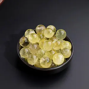 Natural Citrine Crystal Ball, Polished Healing Gemstone Specimen Mineral Sphere for Decoration and Therapy, Home Decor Ornament