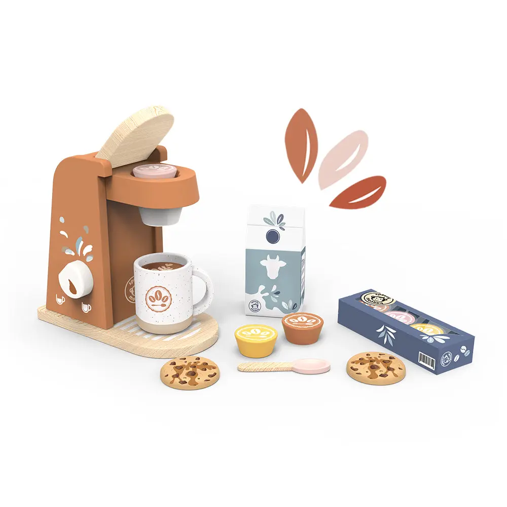 Speedy Monkey Coffee Machine - Modern Design, FSC High-Quality Wood - Multicolor Design.