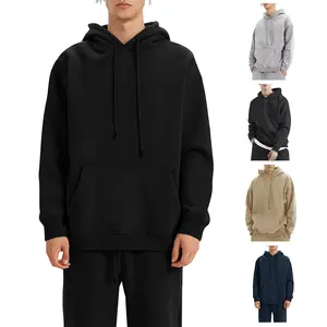 Mens Hoodie Oversized Fleece Pullover Fashion Hoodies Casual Long Sleeve Hooded Sweatshirt Streetwear