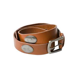 Heritage Medallion Leather Belt