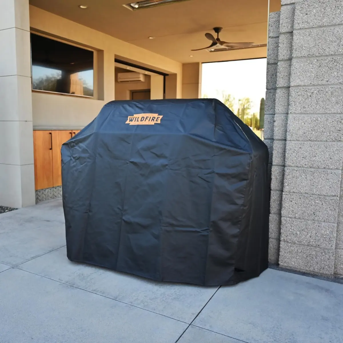 Wildfire WF-GCC36 36 in. Ranch Black Vinyl Grill Cart Cover