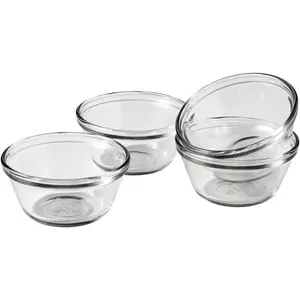 6-Ounce Glass Custard Cups, Set of 4 Bowls Tableware