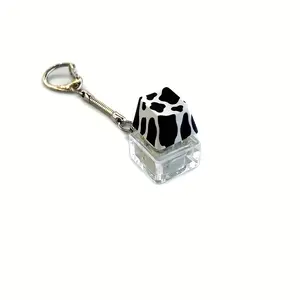 [Mechanical Keyboard Keychain] Mechanical Keyboard Button Keychain - Fidget Key Cap Pendant, Relax Charm - ABS and Metal, 2.5cm Height, 1.8cm Length, Keys Accessories, Finger Key Cap