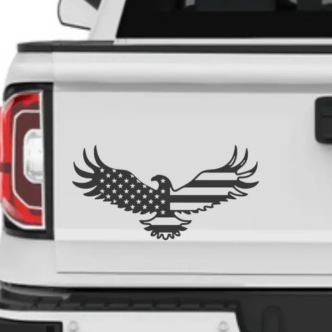Huge American Flag Eagle Decal - Truck Decal - Car Decal - Gifts for Him - American Pride