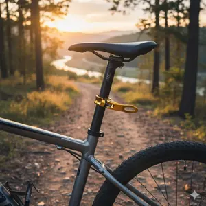 Lightweight 31.8mm Alloy Quick Release Seatpost Clamp - Universal Fit for Road & Mountain Bikes, Anti-Rust, Anti-Slip, Tool-Free Height Adjustment, Low Maintenance, Compatible with Most Seat Tubes.