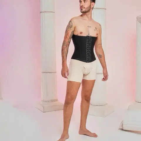 Men's Colombian Latex Compression Workout Shapewear, Fitness Waist Trimmer Belt, Underwear Waist Shaper