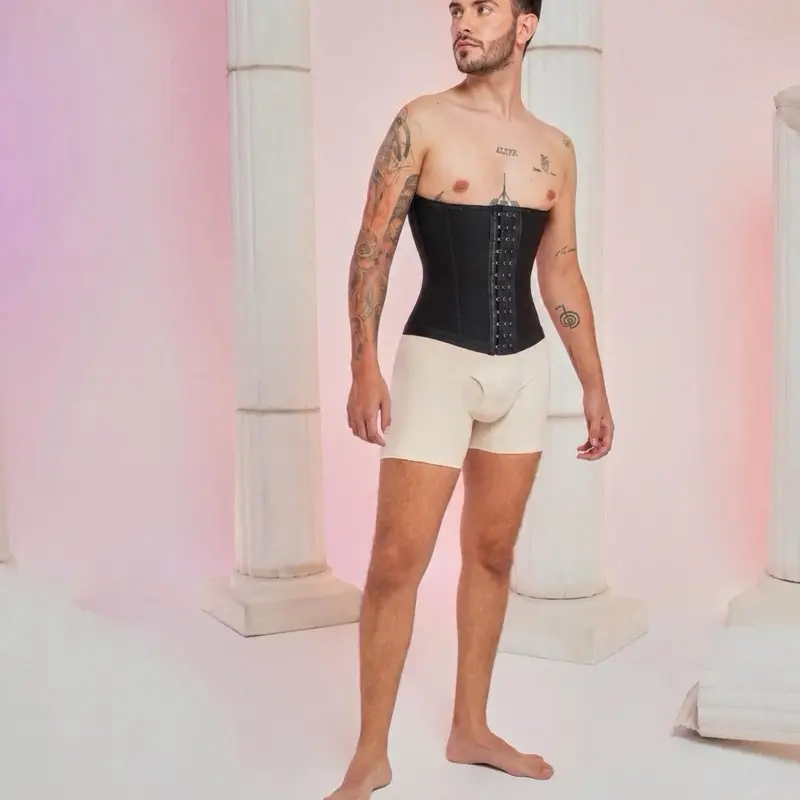 Men's Colombian Latex Compression Workout Shapewear, Fitness Waist Trimmer Belt, Underwear Waist Shaper