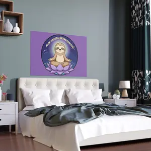 Slow Your Roll and Find Your Soul Sloth Silk Poster