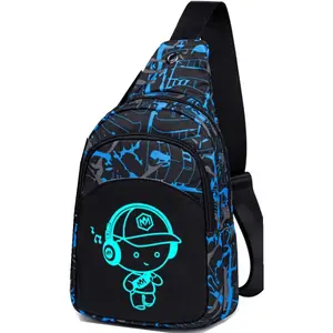 P-CBP05    Small Sling Bag Crossbody Bags Camouflage Fanny Packs Chest Bag Travel Chest Gifts for Boys