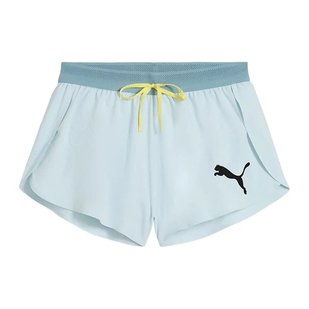 PUMA Womens Lightspeed Ultraweave 2 Inch Split Athletic Shorts Running Casual Bottoms  - Blue