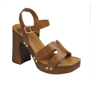 Forever LORNA Comfort Collection Chunky Heel Platform Sandal with Adjustable Ankle Strap & Cushioned Footbed for Everyday Comfort Casual Stylish Women Classy Fashion