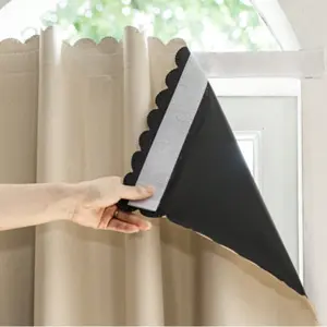 1 Piece 100% Light Blocking Velcro Blackout Window Cover, Easy Installation No Drilling Required, Self-Adhesive Window Shade Easy Install Curtain for Sun Protection and Insulation