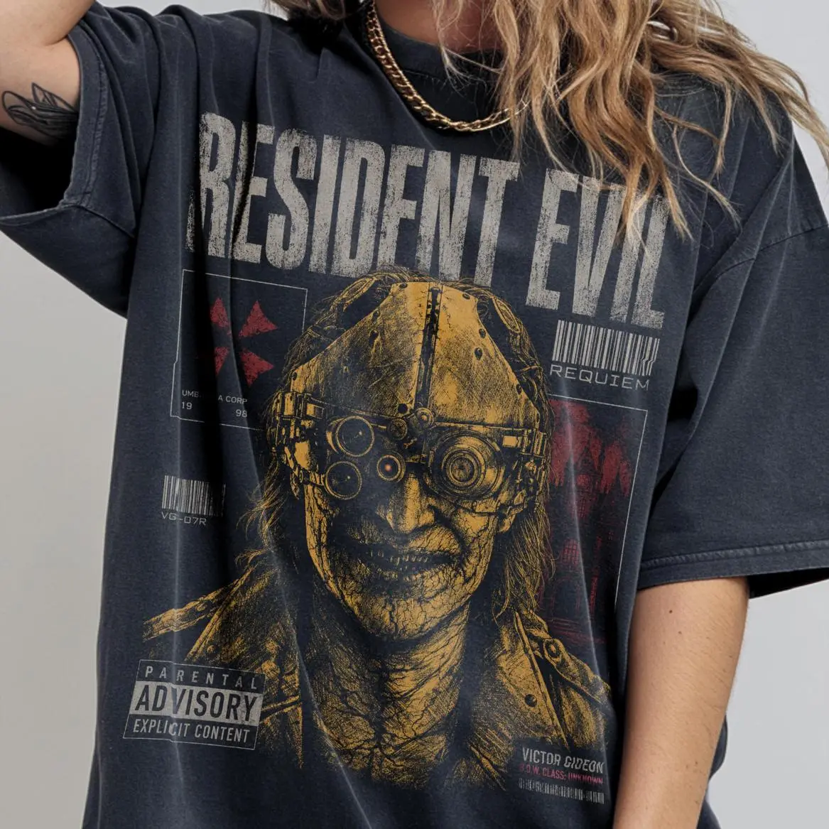 Resident Evil Victor Gideon Shirt, RPG Gaming Tee, 90s Bootleg Graphic T-Shirt, Full Size Options, Everyone Can Find Their Fit, Fun Graphics