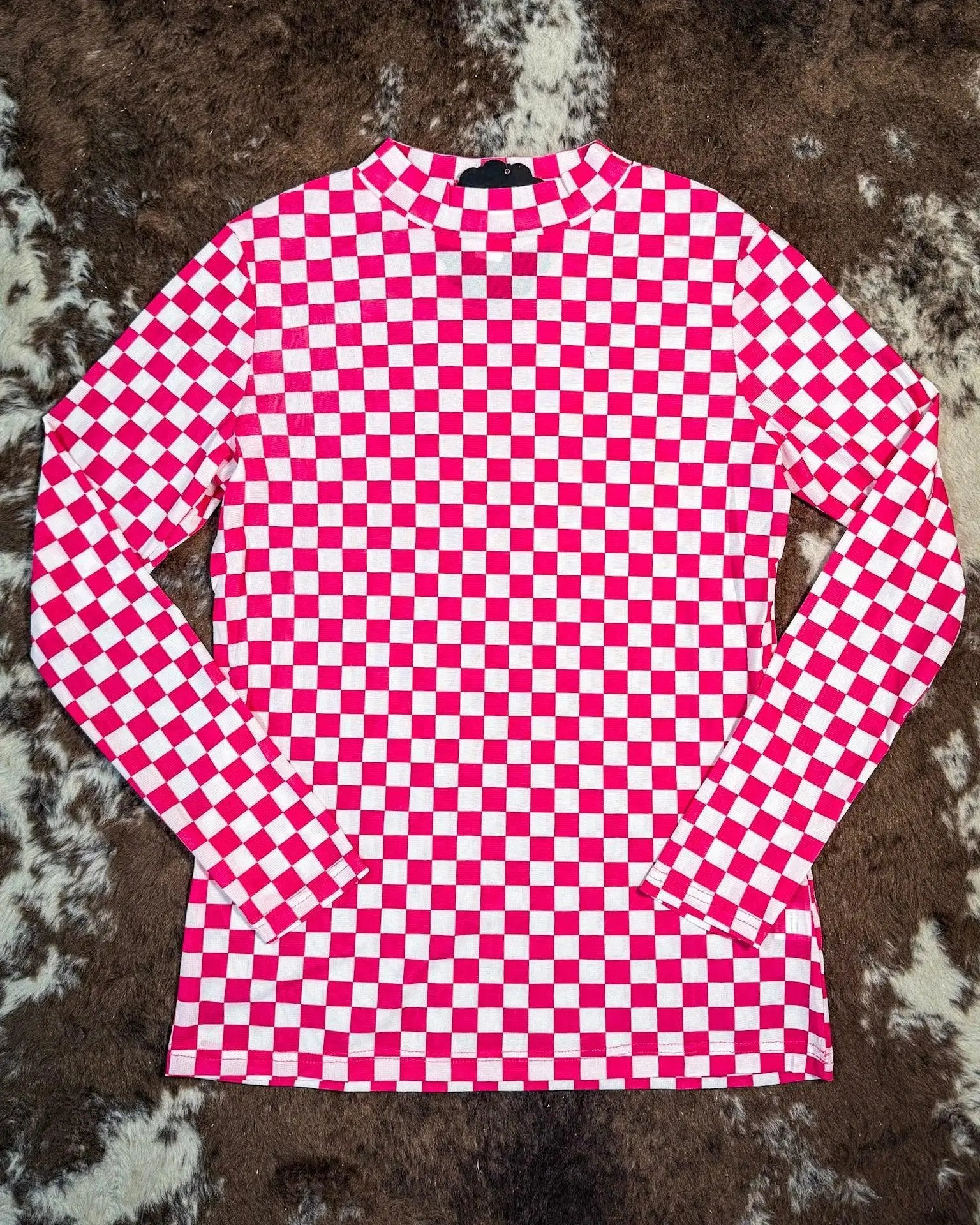 Bronco Western Supply Co. Sterling Kreek Refuse to Lose Mesh Top, Women's Chic Streetwear Clothes, Spandex Fabric Blouse