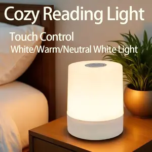 Rechargeable touch-type night light, lighting light, sleep light.Smart touch switch, three-speed adjustable color temperature, one-key switch of warm light, natural light, and cold light, suitable for bedrooms, baby rooms, and late-night parties