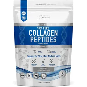 Hydrolyzed Collagen Peptides Powder Type I and III Grass Fed Unflavored Gluten Free Keto Friendly Joint Skin Hair Support 45 Servings