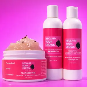 Wash N' Go Hair System | Moisturizing Shampoo, Leave-in & Curl Gel | Vanilla Lavender Scent