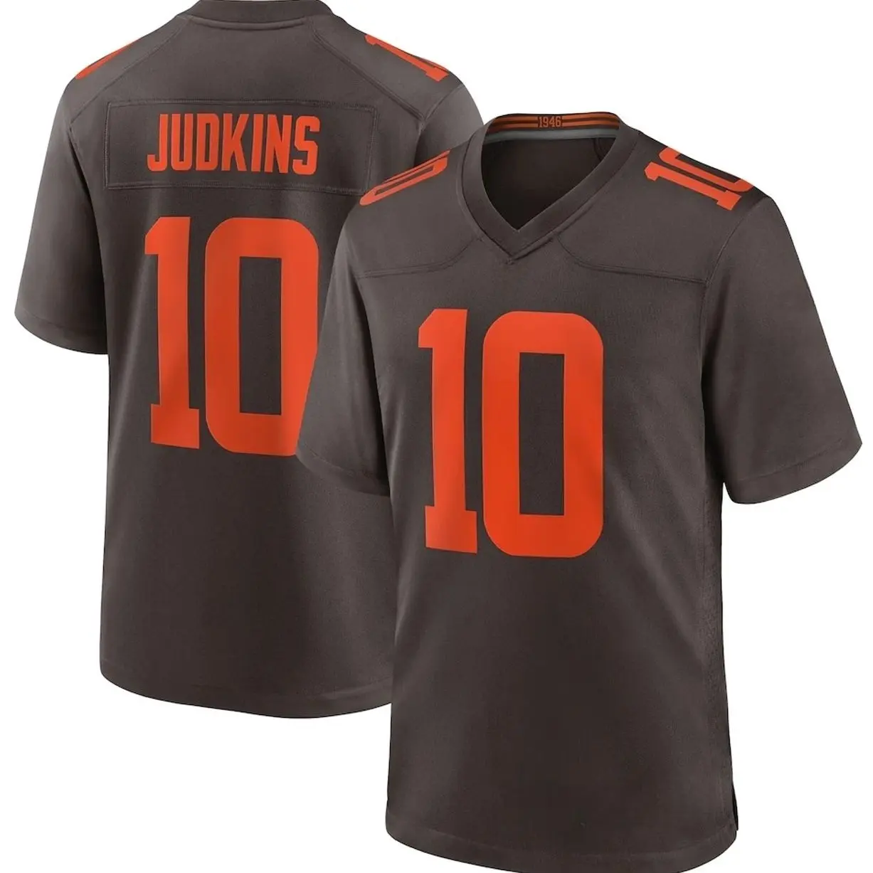 Unisex Football inspired by Judkins 10 Cleveland Game Player Jersey - Brown