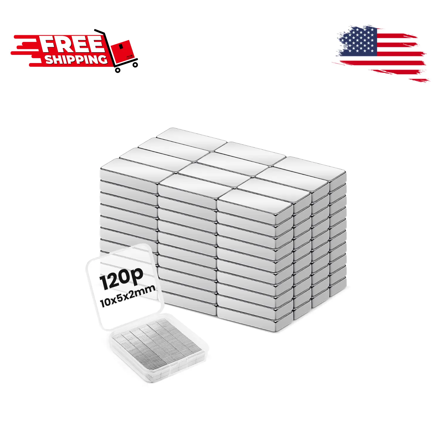 10x5x2mm Tiny Bar Magnets, 120Pcs 10x5x2mm Tiny Bar Magnets, 120Pcs