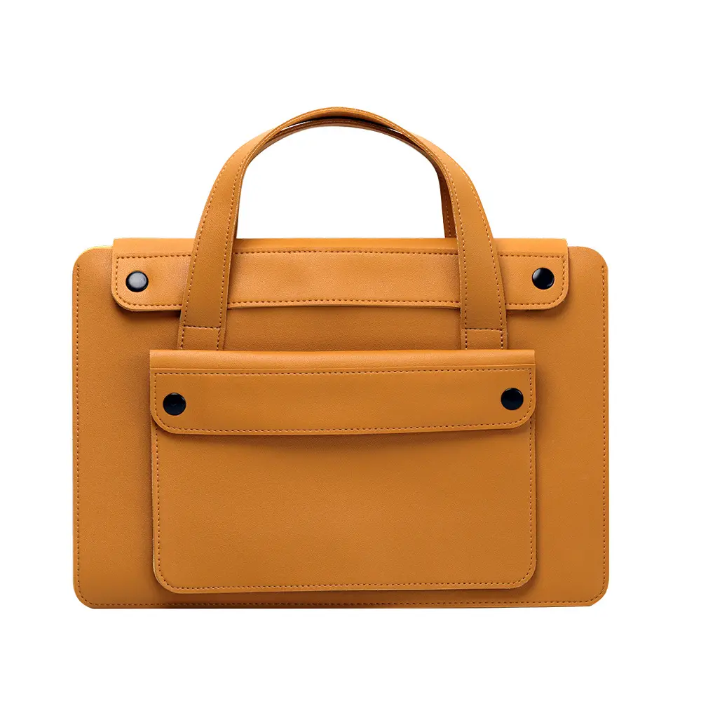 PU Leather Large Capacity Travel Briefcase - Travel Must Haves, 14in-16in Laptop-Friendly Easy-Carry Waterproof Laptop Bag, Stain-Resistant Foldable Accordion Design Multi-Compartment Organiser, Laptop-Friendly Laptop Bags