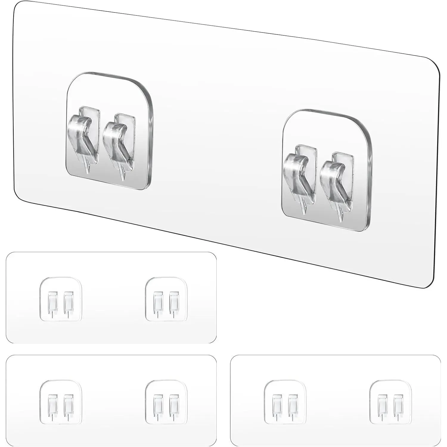 4 Pack Shower  Adhesive ,  Adhesive Sticker Hooks for Corner Shower  Bathroom Shelf Basket Soap Dish  Hooks Kitchen Accessories No Drilling