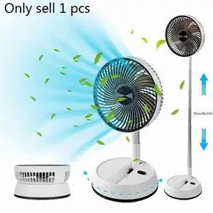 Foldable Portable USB Charging Fan, Adjustable Height Swivel Fan, Indoor Outdoor Desktop/floor Fan, 3 Speed Settings