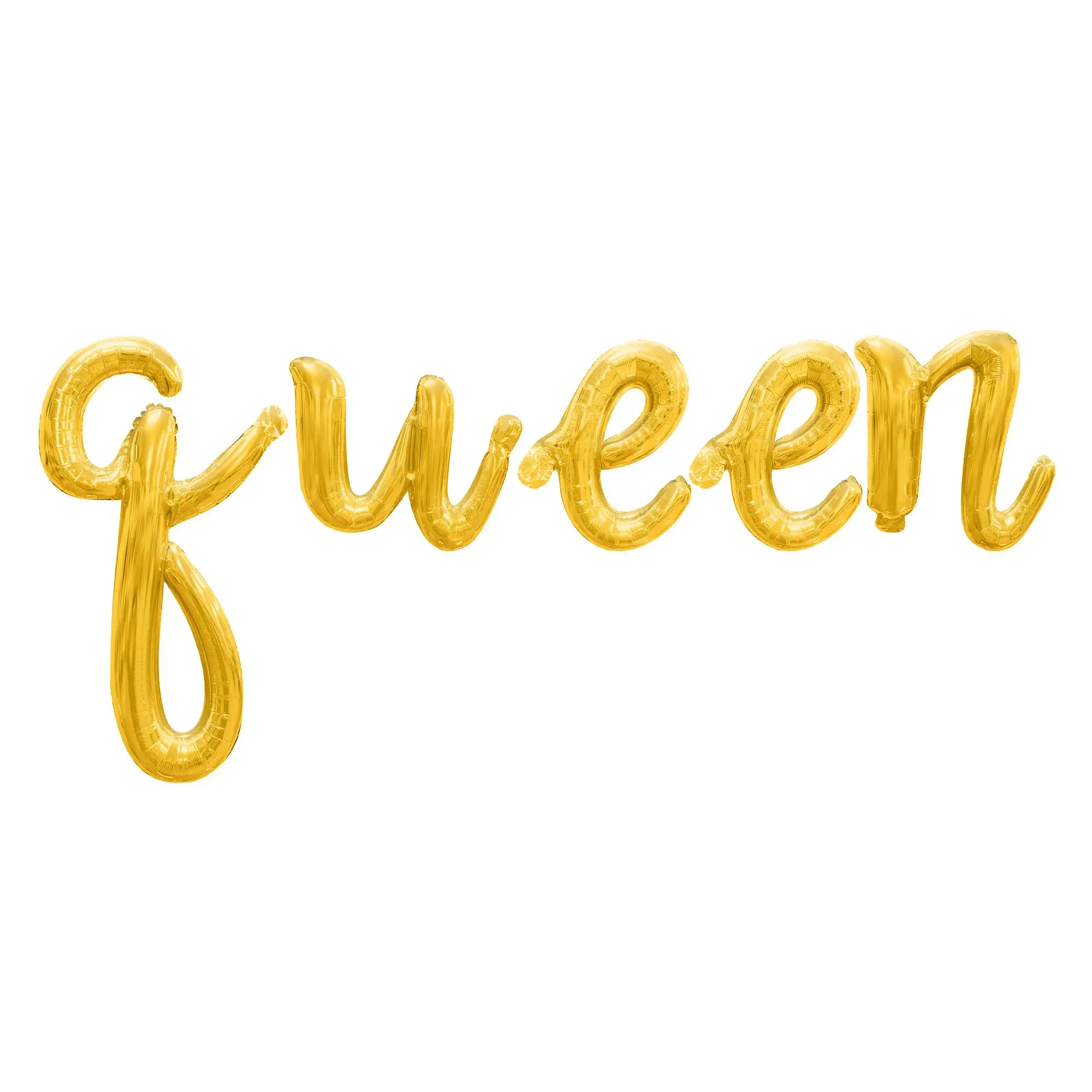 Cursive Script Letter Balloons - QUEEN 16" Inch Alphabet Letters Foil Mylar Balloon Birthday Party Banner