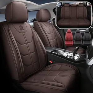 Waterproof Leather Car Seat Covers - Sleek & Stylish Protection for Moisture & Spills - Easy Install & Remove - Perfect for Car Owners