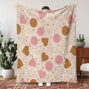 Cozy Knitted Polyester Throw Blanket, Leaf Print - Soft, Versatile, All-Season Comfort for Bed, Sofa, Camping - Multiple Sizes