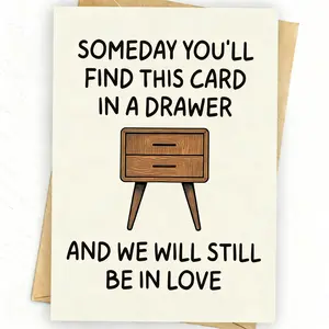 Funny Greeting Card for Husband, Office Stationery Gift for Anniversary & Valentine's Day