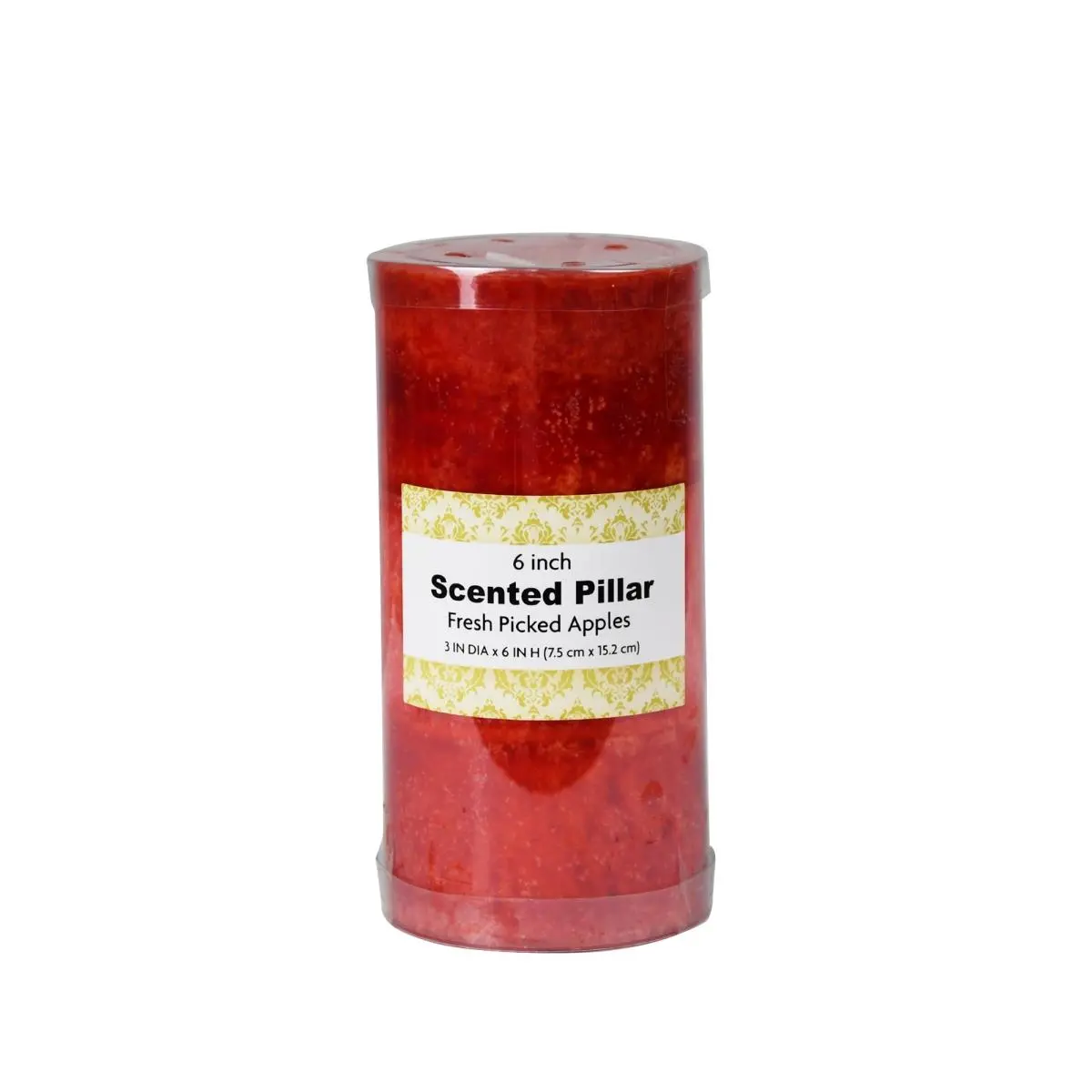 Jeco 3 x 6 in. Tritone Scented Pillar Candle, Red