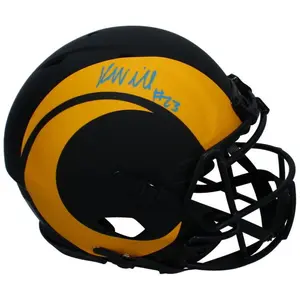 Kyren Williams Autographed (Blue) Rams Eclipse Authentic Speed Helmet Beckett
