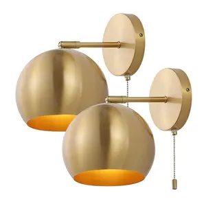 JONATHAN Y Tierra 7" Modern Midcentury Iron LED Sconce with Pull-Chain Switch