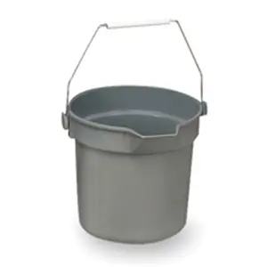Brute Utility Bucket- 10 Quart- 10-.50in.D x10-.25in.H- Gray