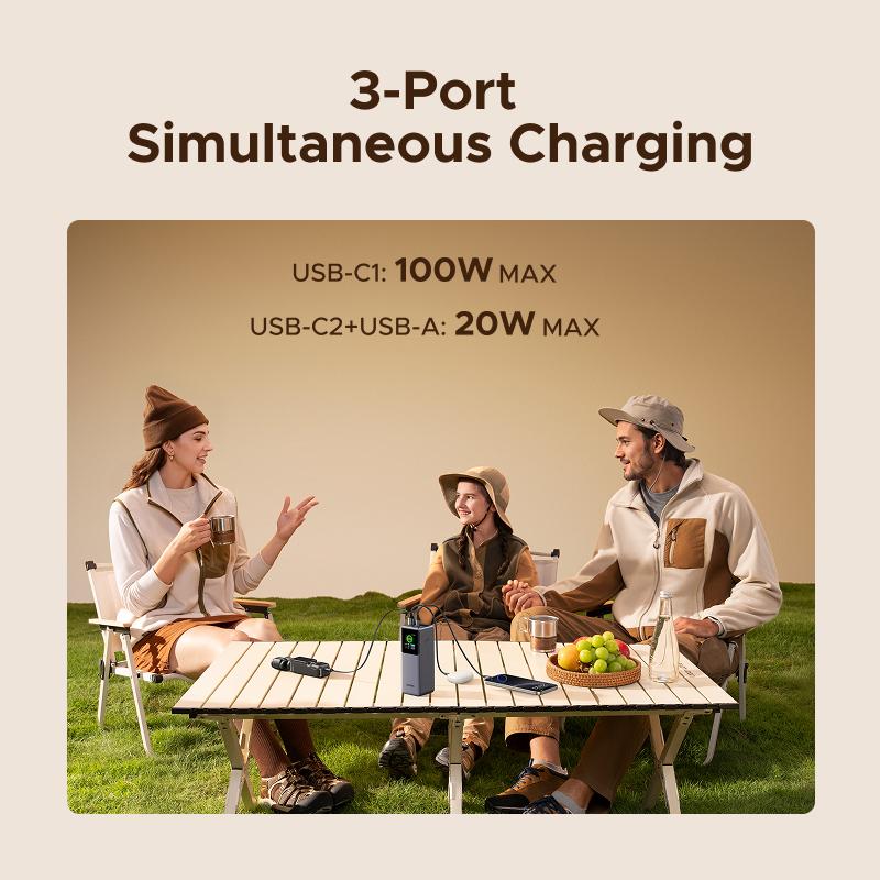 UGREEN Nexode Power Bank 20000mAh 165W with Built-in Retractable USB C Cable Laptop Travel Portable Charger, 100W Input, Fast Charging for MacBook Pro/Air/iPhone 17 16/iPad Pro/Galaxy S25 Ultra/Dell/HP and More TikTokShopBlackFriday ,TikTokShopHolidayHaul