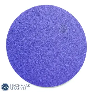 5" Premium Purple Film Backed No Hole Hook & Loop Discs - 50 Pack